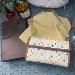 Vintage Louis Vuitton x Murikami Multicolor International Long wallet
